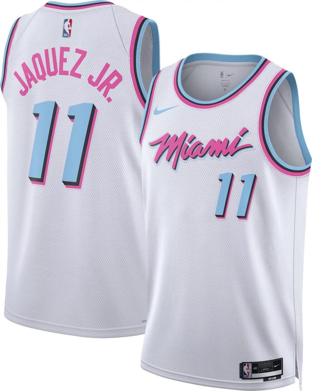 Nike NBA City Edition Miami Heat Vice Jaime Jaquez Jr. sz L Swingman HJ6706-103